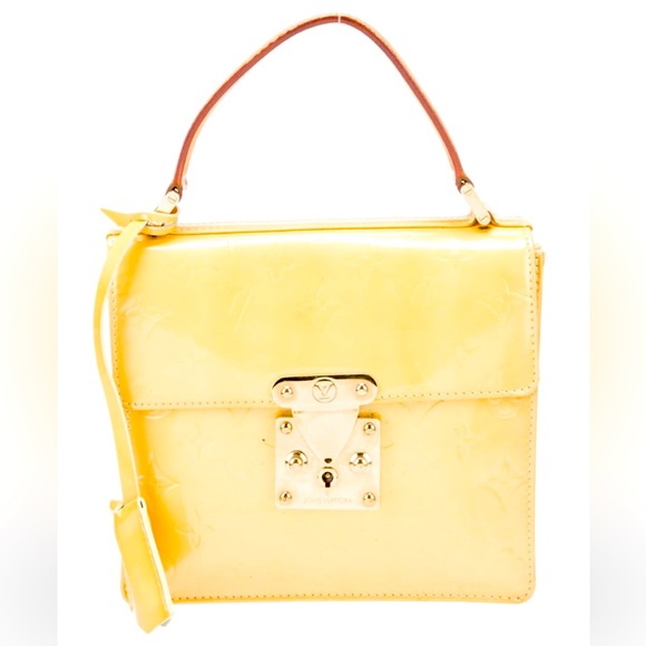 Louis Vuitton Spring street Monogram Vernis yellow bag handbag - Picture 1 of 4